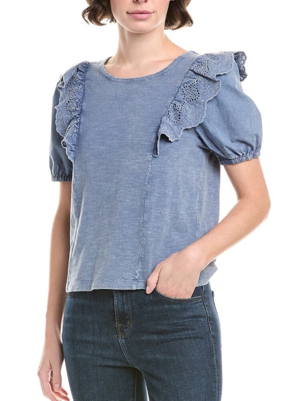 NWT Design History Eyelet T-Shirt NEW WITH TAGS Size L Women’s Top